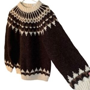 SOLD NOT for SALE 
Vintage Handmade‎ Icelandic Lopapeysa wool  "Íslenskur Heimil